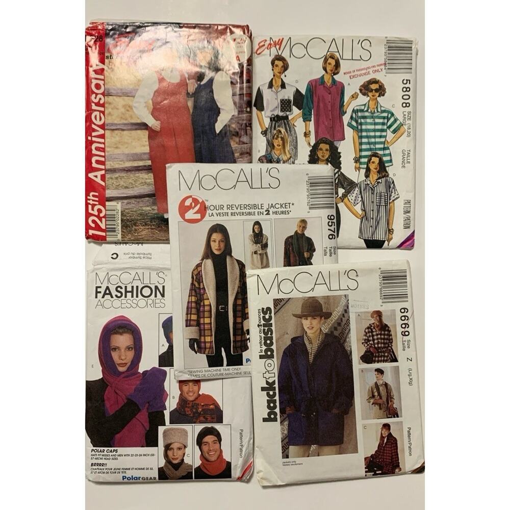 Vintage Lot Of 5 McCalls Sewing Patterns Cut